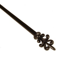 BCL Drapery Hardware 58FL48B Fleur-di-Lis Curtain Rod Set BCL Drapery Hardware 58FL48B Fleur-di-Lis Curtain Rod Set