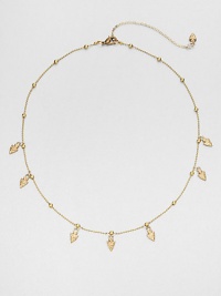 EXCLUSIVELY AT SAKS. From the Mini Collection. Delicate textured arrowhead charms on a golden ball chain point the way to unique style.Brass and silverplateLength, about 22½Lobster claspMade in USA EXCLUSIVELY AT SAKS. From the Mini Collection. Delicate textured arrowhead charms on a golden ball chain point the way to unique style.Brass and silverplateLength, about 22½Lobster claspMade in USA