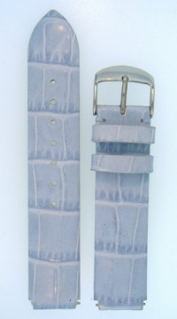 Fits Philip Stein size 1 18mm Baby Blue Alligator Grain Leather Watchband With Spring Bars By JP Leatherworks Fits Philip Stein size 1 18mm Baby Blue Alligator Grain Leather Watchband With Spring Bars By JP Leatherworks