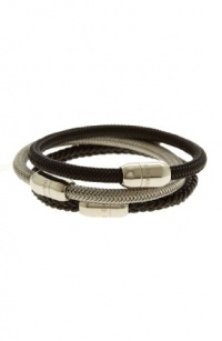 Armani Exchange Mens Leather Bracelet Set Armani Exchange Mens Leather Bracelet Set