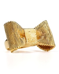 Bedeck yourself in kate spade new york's glitzy bow. Go girlie--this sparkler is a wrap with a pouffy party dress and sky-high heels. Bedeck yourself in kate spade new york's glitzy bow. Go girlie--this sparkler is a wrap with a pouffy party dress and sky-high heels.
