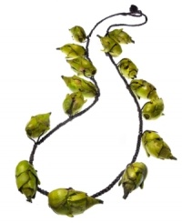 From Brazilian raw materials to handcrafted jewelry, Maria Oiticica's pieces are made of natural components, such as seeds and pods gathered from the floor of the Amazon. Her work is defined as biojewels, and has direct impact on environmental conservation, as local communities rely on the harvest of fallen fruit seeds. Discover Brasil. The bold colors. The exotic scents. The sensual textures. The natural sensations. Only at Macy's. From Brazilian raw materials to handcrafted jewelry, Maria Oiticica's pieces are made of natural components, such as seeds and pods gathered from the floor of the Amazon. Her work is defined as biojewels, and has direct impact on environmental conservation, as local communities rely on the harvest of fallen fruit seeds. Discover Brasil. The bold colors. The exotic scents. The sensual textures. The natural sensations. Only at Macy's.