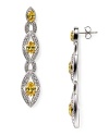 Nadri's striking canary-yellow earrings are designed to add a flourish to your evening ensembles, featuring dazzling crystals and colored stones.