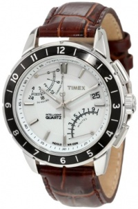 Timex Men's T2N496 Intelligent Quartz SL Series Fly-Back Chronograph Brown Leather Strap Watch Timex Men's T2N496 Intelligent Quartz SL Series Fly-Back Chronograph Brown Leather Strap Watch