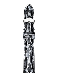 Mix, match, and make your Michele watch your own with this interchangeable strap. Exotically crafted in printed patent leather, it adds instant attitude to your timekeeping. Mix, match, and make your Michele watch your own with this interchangeable strap. Exotically crafted in printed patent leather, it adds instant attitude to your timekeeping.