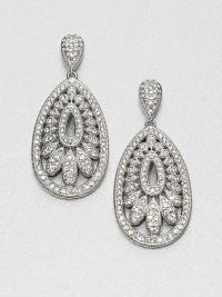 EXCLUSIVELY AT SAKS. Sparkling pavé crystals hand-set in an intricate, teardrop fan design. CrystalsCubic zirconiaRhodium-plated brassDrop, about 1.25Post backImported EXCLUSIVELY AT SAKS. Sparkling pavé crystals hand-set in an intricate, teardrop fan design. CrystalsCubic zirconiaRhodium-plated brassDrop, about 1.25Post backImported