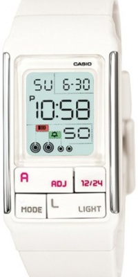 Casio Women's LDF52-7A White Resin Quartz Watch with Digital Dial Casio Women's LDF52-7A White Resin Quartz Watch with Digital Dial