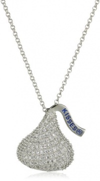 Hershey Jewelry Sterling Silver with CZ Large Flat Back Shaped Pendant Hershey Jewelry Sterling Silver with CZ Large Flat Back Shaped Pendant