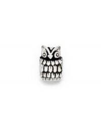 Wise choice: This adorable owl bead is crafted in sterling silver. Donatella is a playful collection of charm bracelets and necklaces that can be personalized to suit your style! Available exclusively at Macy's. Wise choice: This adorable owl bead is crafted in sterling silver. Donatella is a playful collection of charm bracelets and necklaces that can be personalized to suit your style! Available exclusively at Macy's.