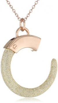 Rebecca Minkoff Pave Round Horn Pendant Necklace Rebecca Minkoff Pave Round Horn Pendant Necklace