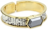 KARA by Kara Ross Classic Narrow Hexagon Cuff Bracelet, Ring Lizard and Hematite KARA by Kara Ross Classic Narrow Hexagon Cuff Bracelet, Ring Lizard and Hematite
