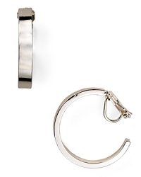 Introduce Lauren Ralph Lauren's classically styled aesthetic to your look with this pair of simple clip earrings, cast in silver plated metal. Introduce Lauren Ralph Lauren's classically styled aesthetic to your look with this pair of simple clip earrings, cast in silver plated metal.