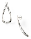 These Robert Lee Morris Soho teardrop earrings channel this season's minimalist mood, modernized in silver plated metal.