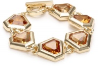 Anne Klein Bernal Heights Gold-Tone Topaz Toned Acrylic Stone Flex Bracelet Anne Klein Bernal Heights Gold-Tone Topaz Toned Acrylic Stone Flex Bracelet