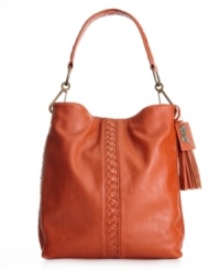 Take a fashion interlude from the ordinary with this gorgeous, go-everywhere hobo from Carlos by Carlos Santana. The sleek façade is accented with an eye-catching braided design, dog clip and ring detailing and flirty tassel, while the generous interior provides pockets and compartments for all the essentials. Take a fashion interlude from the ordinary with this gorgeous, go-everywhere hobo from Carlos by Carlos Santana. The sleek façade is accented with an eye-catching braided design, dog clip and ring detailing and flirty tassel, while the generous interior provides pockets and compartments for all the essentials.