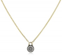 Mizuki Evil Eye 14k Yellow Gold and White Diamond (.1 ct) Charm Necklace, 14.7 Mizuki Evil Eye 14k Yellow Gold and White Diamond (.1 ct) Charm Necklace, 14.7