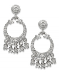 Truly radiant. B. Brilliant's small chandelier earrings are crafted from sterling silver with cubic zirconias (3/4 ct. t.w.) adding a nearly unmatched luster. Approximate drop: 3/4 inch. Approximate width: 3/8 inch. Truly radiant. B. Brilliant's small chandelier earrings are crafted from sterling silver with cubic zirconias (3/4 ct. t.w.) adding a nearly unmatched luster. Approximate drop: 3/4 inch. Approximate width: 3/8 inch.