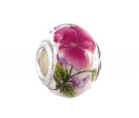 Pandora Style Charm Bead (Z62) Murano / Lampwork Style Glass (14mm x 10mm) (fits Troll too) ~ Solid Single Core Design Pandora Style Charm Bead (Z62) Murano / Lampwork Style Glass (14mm x 10mm) (fits Troll too) ~ Solid Single Core Design