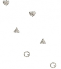 G by GUESS Silver-Tone Stud Earring Set, SILVER