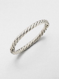 From the Cable Classic Collection. A simply chic sterling silver style in an iconic cable design. Sterling silverDiameter, about 2.5Hinged, push clasp closureImported From the Cable Classic Collection. A simply chic sterling silver style in an iconic cable design. Sterling silverDiameter, about 2.5Hinged, push clasp closureImported