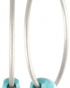 Kenneth Cole New York Semi Precious Turquoise Bead Hoop Earrings