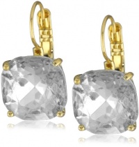 Kate Spade New York Essentials Clear Gold-Tone Small Square Lever Back Earrings Kate Spade New York Essentials Clear Gold-Tone Small Square Lever Back Earrings