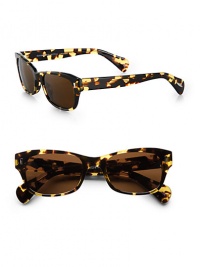 This handcrafted, retro frame features I plaques on the frame front and substantial temples. Available in dark tortoise brown frames with java polar lenses.Acetate100% UV ProtectionImported This handcrafted, retro frame features I plaques on the frame front and substantial temples. Available in dark tortoise brown frames with java polar lenses.Acetate100% UV ProtectionImported