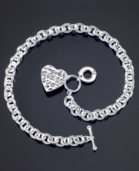 Breathe life into your style with this hip GUESS necklace, featuring a graffiti heart logo charm and a toggle & bar closure. Approximate length: 15 inches. Approximate drop: 1 inch. Breathe life into your style with this hip GUESS necklace, featuring a graffiti heart logo charm and a toggle & bar closure. Approximate length: 15 inches. Approximate drop: 1 inch.