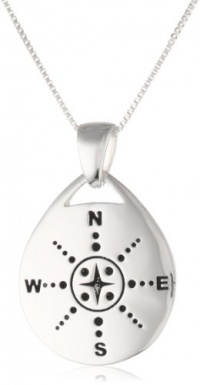 Sterling Silver Those Who Wander Are Not Necessarily Lost Reversible Pendant Necklace, 18 Sterling Silver Those Who Wander Are Not Necessarily Lost Reversible Pendant Necklace, 18