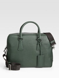 Handsomely crafted in Italian grained calfskin leather with detachable shoulder straps.Zip closureDouble top handlesAdjustable shoulder strapInterior zip pocket14¼W x 11¼H x 4DMade in Italy Handsomely crafted in Italian grained calfskin leather with detachable shoulder straps.Zip closureDouble top handlesAdjustable shoulder strapInterior zip pocket14¼W x 11¼H x 4DMade in Italy