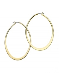 Classic hoop earrings are every girl's style must-have. GUESS hoops feature a polished graduated hoop in gold tone mixed metal. Approximate diameter: 1-1/2 inches. Classic hoop earrings are every girl's style must-have. GUESS hoops feature a polished graduated hoop in gold tone mixed metal. Approximate diameter: 1-1/2 inches.