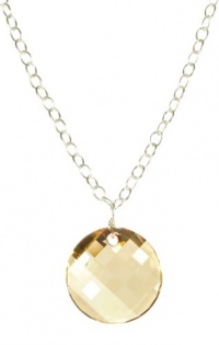 Sterling Silver Chain with Swarovski Elements Golden Shadow Twist Pendant Necklace, 24 Sterling Silver Chain with Swarovski Elements Golden Shadow Twist Pendant Necklace, 24