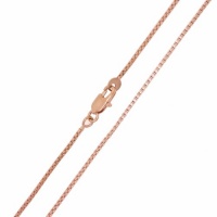 14k Rose Gold Plated Box Chain 1.0mm (16 - 30 Available) 14k Rose Gold Plated Box Chain 1.0mm (16 - 30 Available)