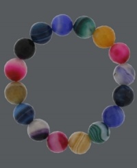 The more the merrier! A multitude of multicolored fire agate beads (38-2/5 ct. t.w.) make Avalonia Road's beautiful stretch bracelet an instant hit. Approximate length: 6-1/2 inches. Approximate width: 3/8 inch. The more the merrier! A multitude of multicolored fire agate beads (38-2/5 ct. t.w.) make Avalonia Road's beautiful stretch bracelet an instant hit. Approximate length: 6-1/2 inches. Approximate width: 3/8 inch.