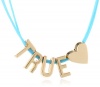 BCBGeneration Blue and Gold Plated True Mini Cord Necklace, 16