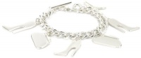 Nine West Silver-Tone Plated Shoe and Handbag Charm Bracelet Nine West Silver-Tone Plated Shoe and Handbag Charm Bracelet