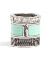 GUESS Mint Three-Piece Python-Embossed Ring Se, POP COLOR (7)