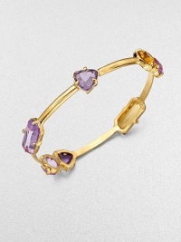 Add a touch of color with this pretty multicolored, faceted design; perfect on its own or stacked. Glass and plastic stones12k goldplated brassDiameter, about 2.5Slip-on styleImported Add a touch of color with this pretty multicolored, faceted design; perfect on its own or stacked. Glass and plastic stones12k goldplated brassDiameter, about 2.5Slip-on styleImported