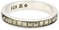 Judith Jack Square Cut Sterling Silver, Cubic Zirconia, and Swarovski Marcasite Stack Ring Judith Jack Square Cut Sterling Silver, Cubic Zirconia, and Swarovski Marcasite Stack Ring