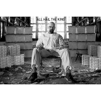 Breaking Bad Poster ~ All Hail The King ~ Walter White in a Room Full of CASH! ~ 24x36