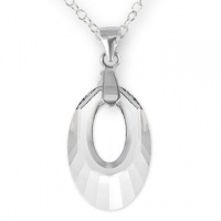 Ashley Arthur Crystal Vue .925 20mm White Helios Pendant Silver Bale Made with Swarovski Elements