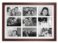 Malden Linear Wood Matted 4x6 Walnut Collage Picture Frame Malden Linear Wood Matted 4x6 Walnut Collage Picture Frame