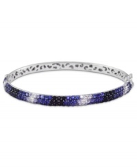 Sparkle has never looked so sophisticated. EFFY Collection's stunning bangle features a gradation of round-cut sapphires (4-1/3 ct. t.w.) in sterling silver. Approximate diameter: 3-1/2 inches. Sparkle has never looked so sophisticated. EFFY Collection's stunning bangle features a gradation of round-cut sapphires (4-1/3 ct. t.w.) in sterling silver. Approximate diameter: 3-1/2 inches.