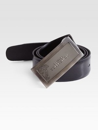 Stamped Italian leather with signature logo buckle.Patent leatherAbout 1 wideMade in Italy Stamped Italian leather with signature logo buckle.Patent leatherAbout 1 wideMade in Italy