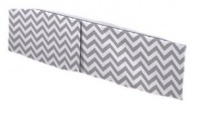 Gray Chevron Box Pleat Crib Skirt Gray Chevron Box Pleat Crib Skirt