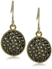 Kenneth Cole New York Gold Disc Pave Drop Earrings Kenneth Cole New York Gold Disc Pave Drop Earrings