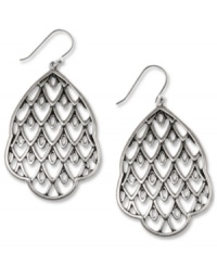 Get the drop on dramatic style with these charming chain-link earrings from Lucky Brand. The interesting openwork design lends an instant on-trend appeal to any outfit. Set in silver tone mixed metal. Approximate drop: 2-1/8 inches. Get the drop on dramatic style with these charming chain-link earrings from Lucky Brand. The interesting openwork design lends an instant on-trend appeal to any outfit. Set in silver tone mixed metal. Approximate drop: 2-1/8 inches.