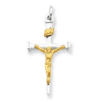 Sterling Silver & 18k Gold-plated Crucifix Charm