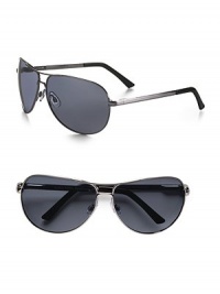 EXCLUSIVELY OURS. A timeless look for men of every age and style, crafted in lightweight metal with double-bridge detail. Polarized lenses 100% UV protective Imported EXCLUSIVELY OURS. A timeless look for men of every age and style, crafted in lightweight metal with double-bridge detail. Polarized lenses 100% UV protective Imported