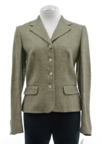 Lauren By Ralph Lauren 'Casablanca' Olive Gold Metallic Long Sleeve Blazer Jacket 4 Lauren By Ralph Lauren 'Casablanca' Olive Gold Metallic Long Sleeve Blazer Jacket 4
